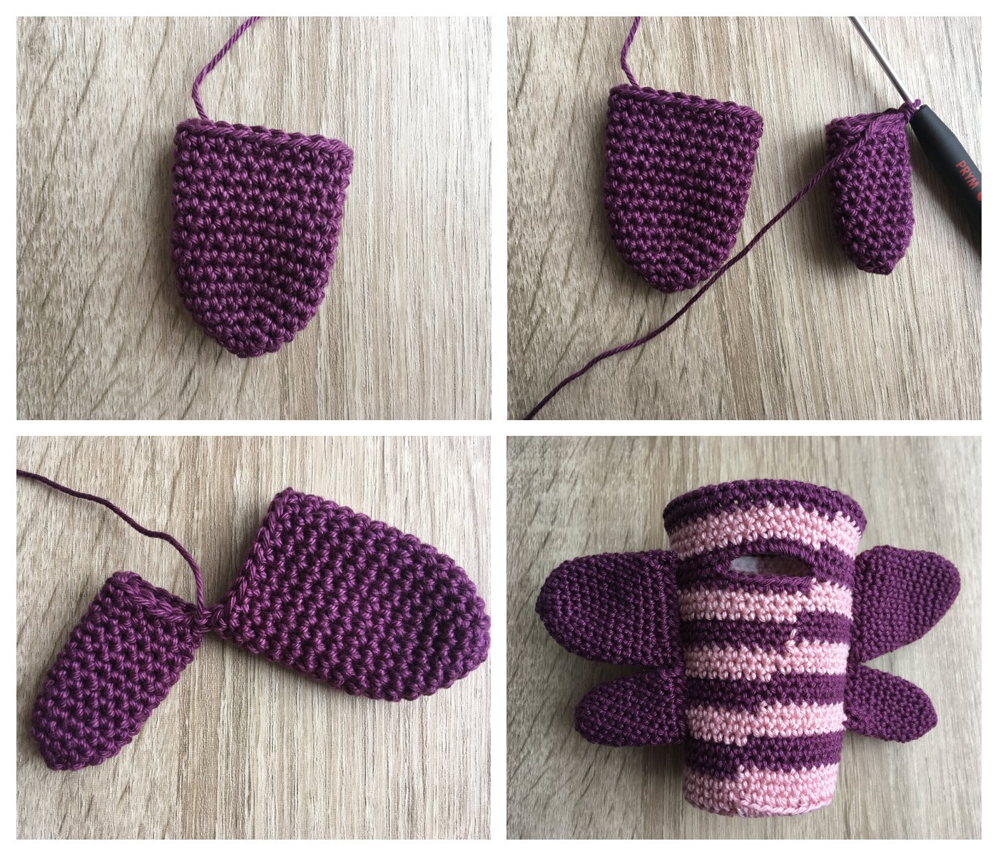 Blog-Inhaltsbild für 'Spardose Schmetterling, kostenlose Häkelanleitung'